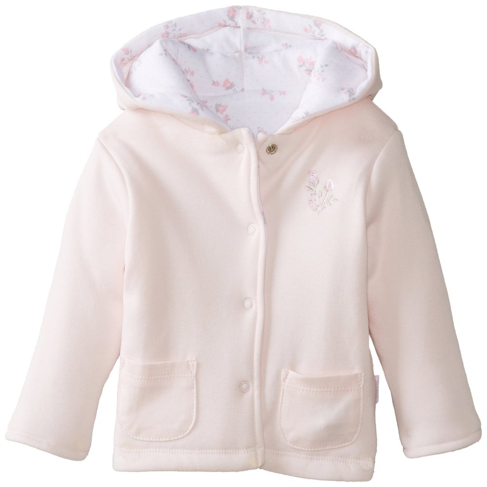 Little Me Baby Girls' Rose Reversible Jacket, White/Pink, 12 Months