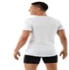 ALBERT KREUZ Men's v-Neck Business Undershirt with Short Sleeves 100% Organic Cotton White XXL view 3