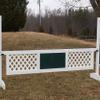 Platinum Jumps 2 Outside Panel Lattice Gate 10ft - 18 inch Redwood Stain view 2