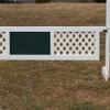 Platinum Jumps 2 Outside Panel Lattice Gate 10ft - 18 inch Redwood Stain view 3