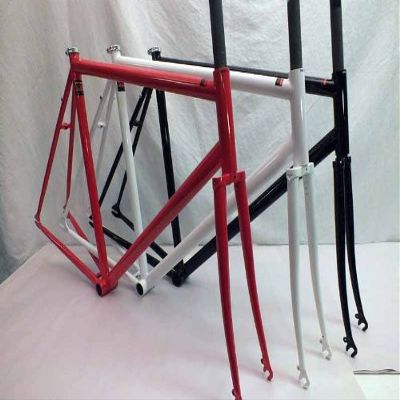 Mercier Unbranded Kilo TT Stripper Track Single Speed Frame & Fork Reynolds Cro Moly Steel (White Splash, 47cm)