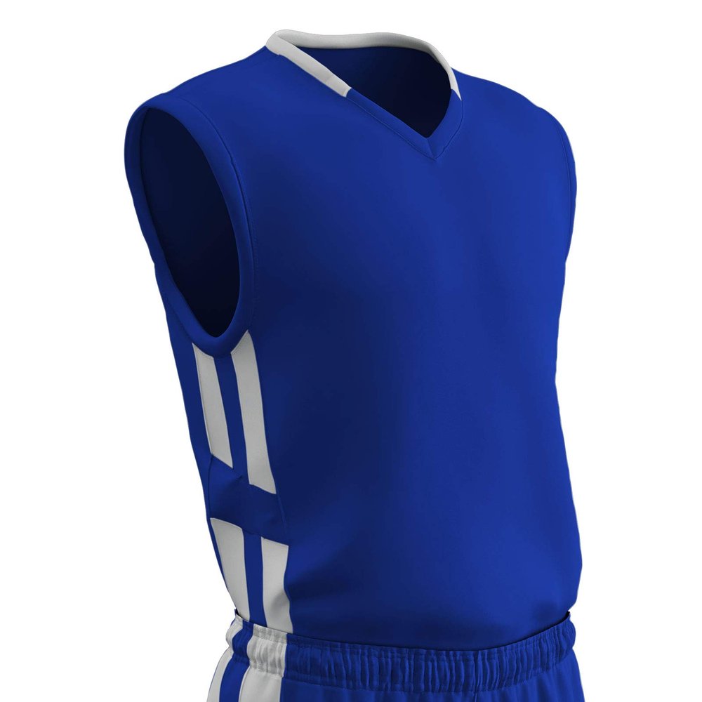 Champro Unisex-Youth Muscle Basketball Jersey, Royal, White, Youth X-Large