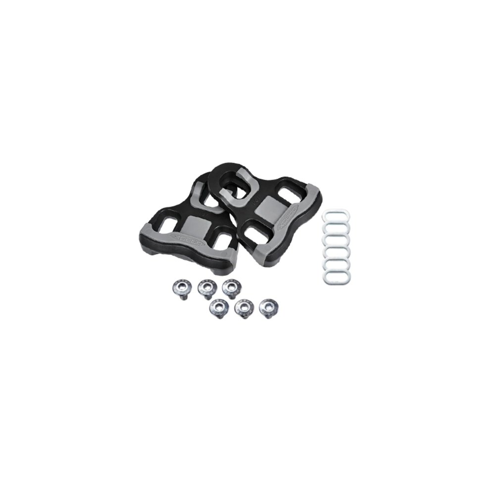 XPEDO Thrust 7 Cleat Set 0 Fixed | Compatible with Xpedo & Look Keo Road Pedals | Anti-Slip Kraton Surface | Includes Mounting Hardware