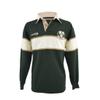 Lansdowne Polo Shirt with Cream & Gold Stripe and Ireland Shamrock Crest (Green, Large) view 1