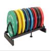 Ader Olympic Bumper Plates 4 Pairs Black & Rack (230lb+rack) view 1