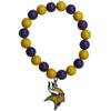 NFL Siskiyou Sports Womens Minnesota Vikings Fan Bead Bracelet One Size Team Color view 1