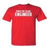 Trust Me I'm an Engineer Adult Graphic T-Shirt Tee (Medium, Red) view 1