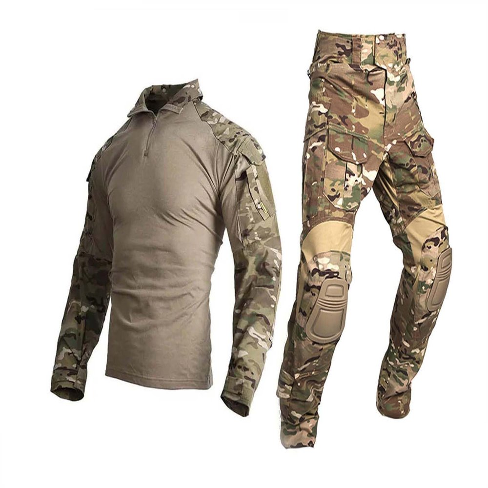 Paintball Equipment Tacticam bdu Emerson Combat G3 Uniform with Knee Pad Multicam MC (XXL)