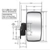 Cipa 01140 Golf Cart Side View Mirror view 3