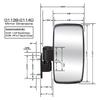 Cipa 01140 Golf Cart Side View Mirror view 4