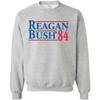 Reagan and Bush 1984 Vintage Crewneck Sweatshirt (small, sport gray) view 1