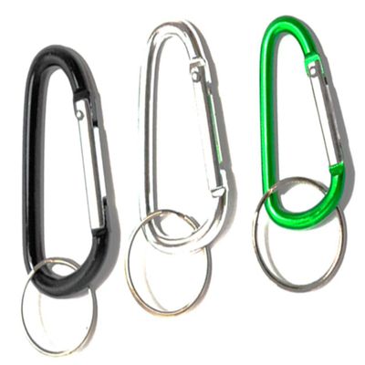 Tool Essentials 3-Piece Aluminum Carabiners Set | 1.75" (4.4 cm), 2" (5.1 cm), 2.5" (6.4 cm) Sizes | for Camping, Hiking & Rigging | Vibrant Colors