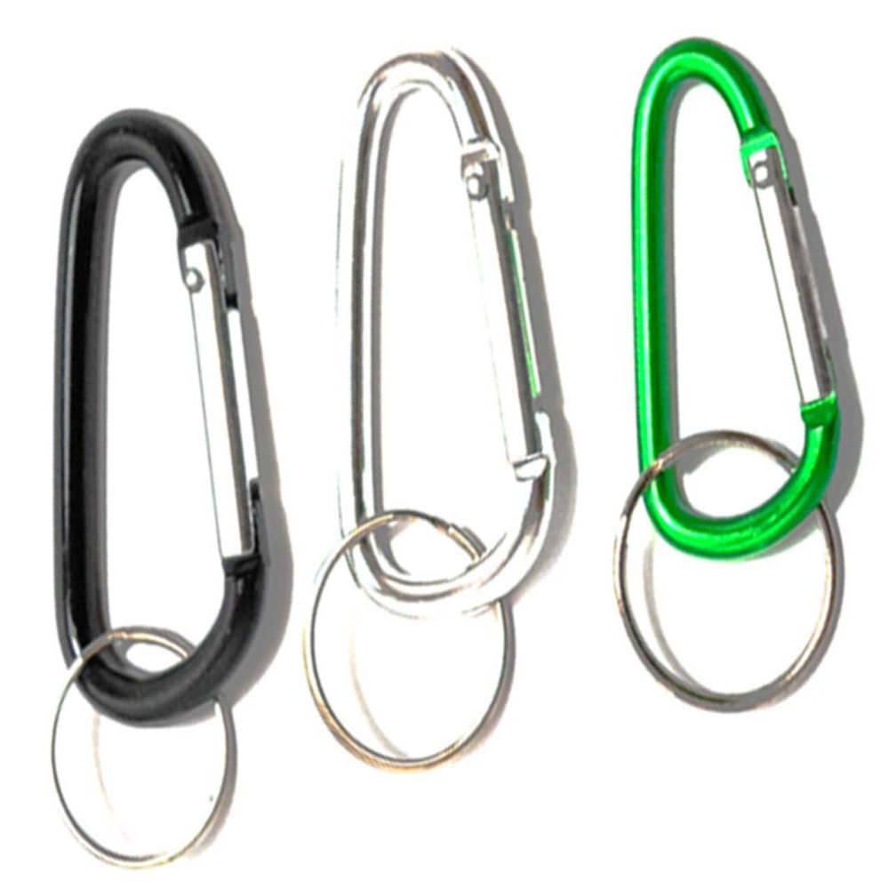 Tool Essentials 3-Piece Aluminum Carabiners Set | 1.75" (4.4 cm), 2" (5.1 cm), 2.5" (6.4 cm) Sizes | for Camping, Hiking & Rigging | Vibrant Colors