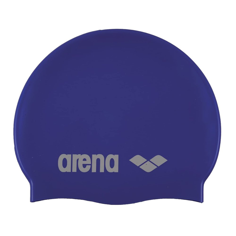 Arena Classic Unisex Soft Silicone Swim Cap for Women and Men, Intensive Training and Racing Comfortable Non-Slip Long Hair Swimming Hat, SkyBlue/White