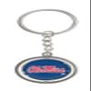Aminco NCAA Mississippi Ole Miss Rebels Silver Spinning Logo Keychain