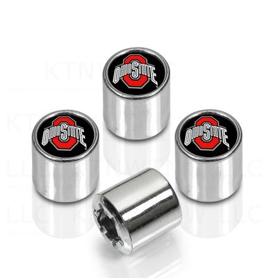 STOCKDALE Officially Licensed NCAA Colorful Insert Valve Caps - Ohio State Buckeyes