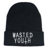 Okstar Wasted Youth Beanie Black Hat Hiphop Knit Beanie Unsex Winter Hat view 1