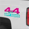 uSkins Ripped Colors Hot Pink Neon Teal - 4x4 Decal Bolted 13x5.5 (2 Decal Set) view 2