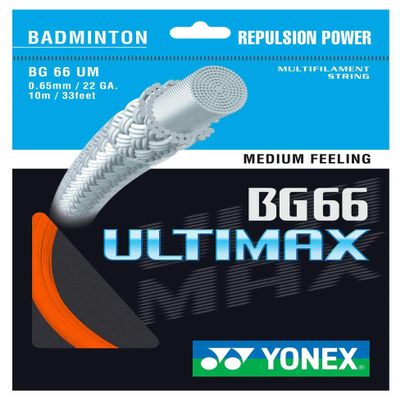 Yonex BG66 Ultimax Badminton String (10m Set) Orange