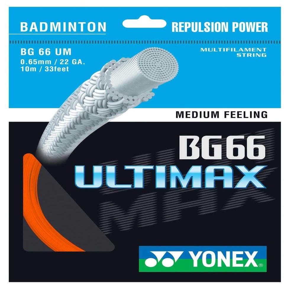 Yonex BG66 Ultimax Badminton String (10m Set) Orange