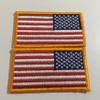 2 REVERSE BACKWARDS USA American Flag Uniform Shirt Shoulder Jacket Patch view 1