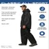 FROGG TOGGS Men's Standard Classic All-Sport 3-Layer Waterproof Breathable Rain Suit, Black/Black, Small view 3