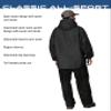 FROGG TOGGS Men's Standard Classic All-Sport 3-Layer Waterproof Breathable Rain Suit, Black/Black, Small view 4