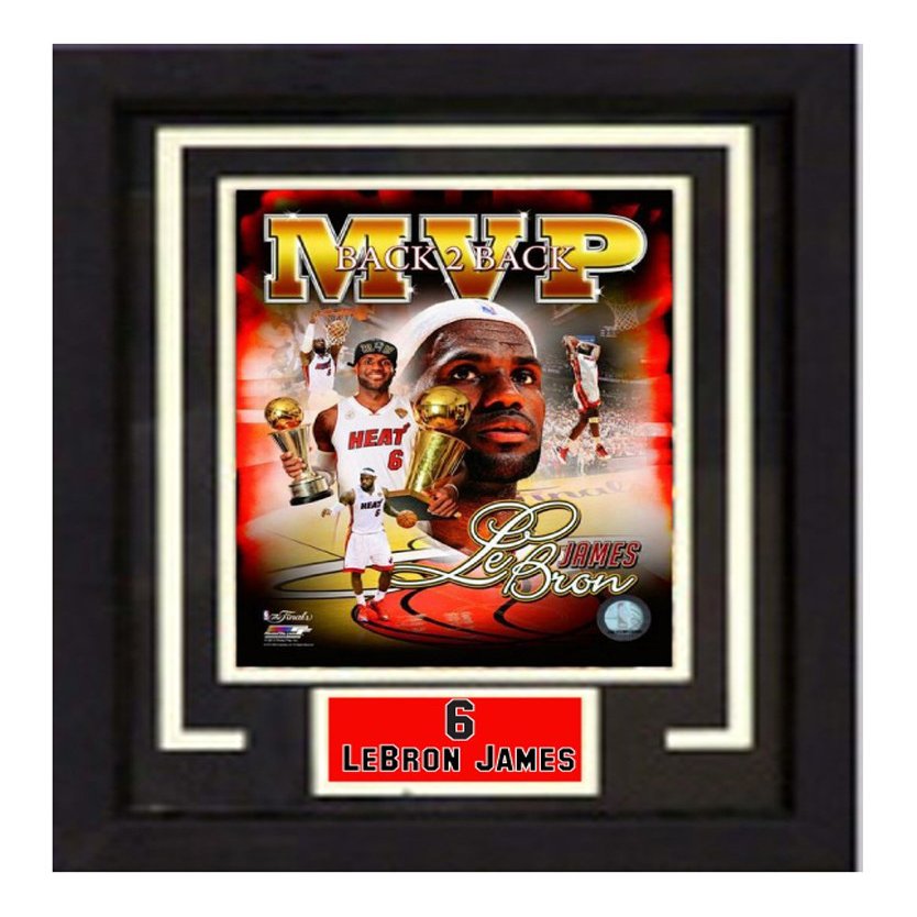 Encore Select NBA Miami Heat 11x14 Deluxe Frame Lebron James Print