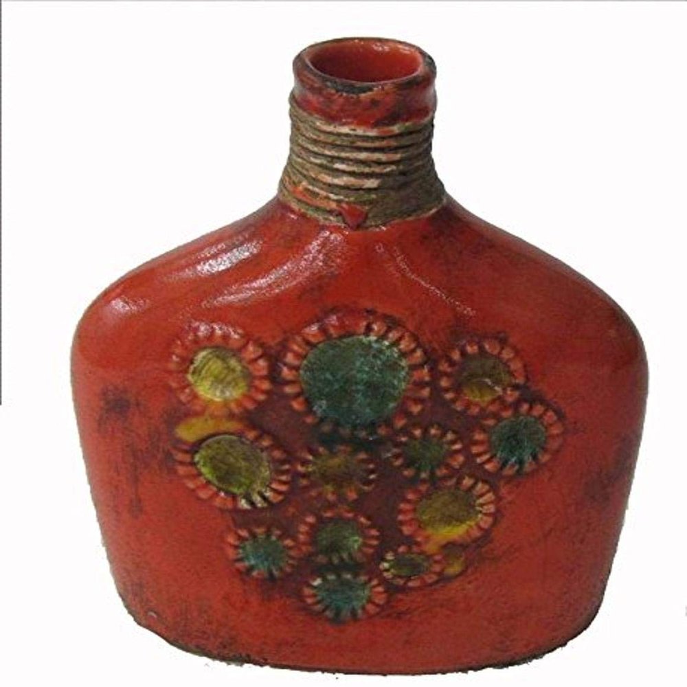 DesMa Group H2892 Red/Blue/Yellow Ceramic Vase, Multicolor