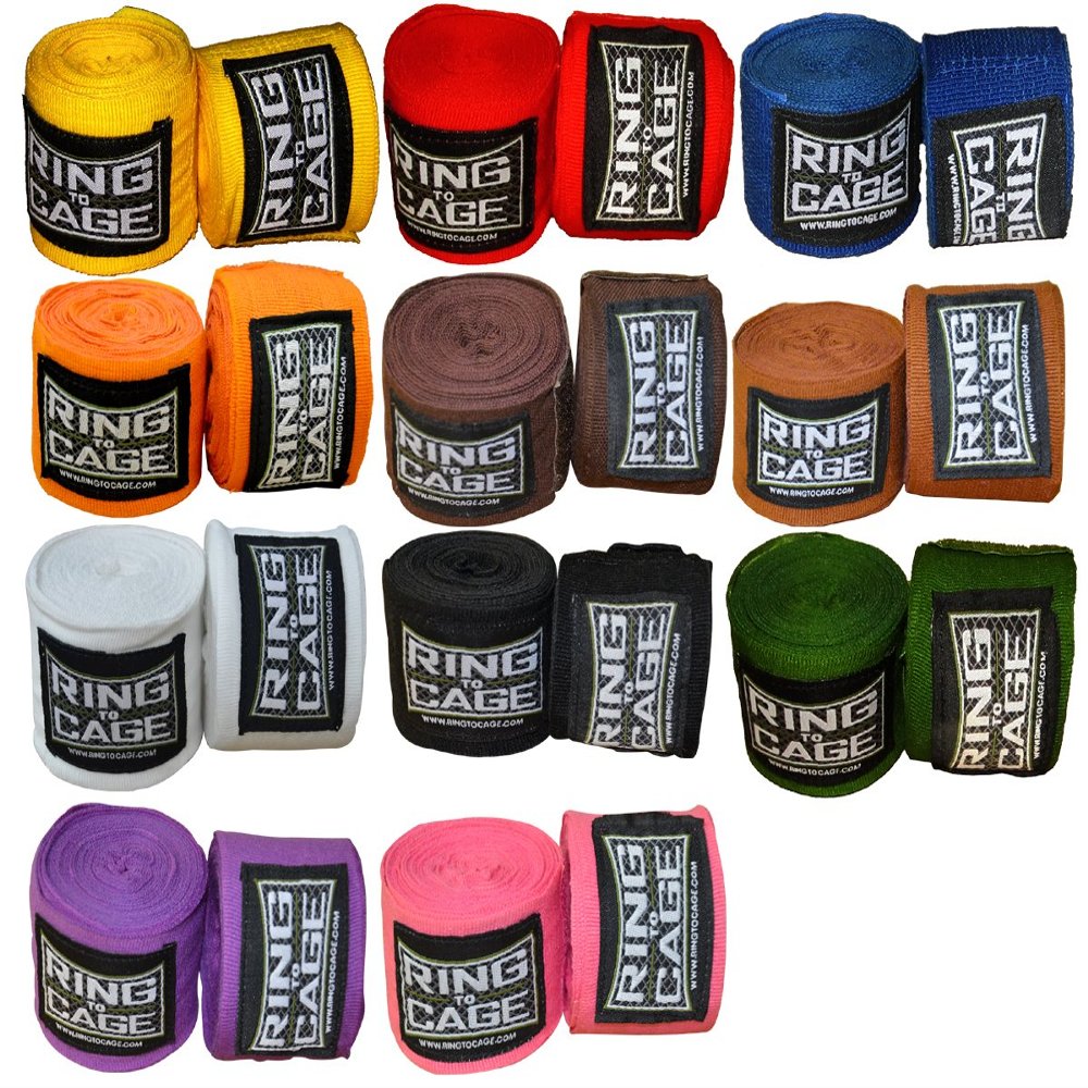 Ring to Cage 11 Colors Mexican Stretch 180" handwraps (Tan)