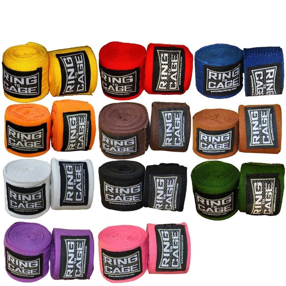 Ring to Cage Mexican Stretch Handwraps 180" - (Pack of 10 Pairs) (Tan)