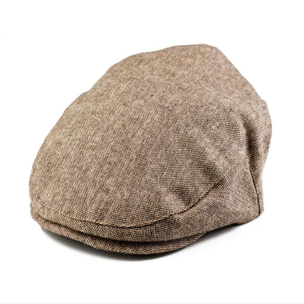 Born to Love Boys Hat Tweed Page Driver Cap, Beige, 6-8 Years