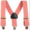 Sportoli Kids and Baby Adjustable Elastic Solid Color Wedding SUspenders - Peach, 30" view 1