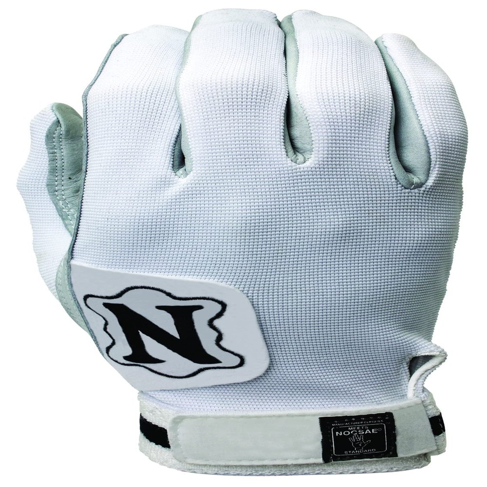 Adams Neumann Football Tackified Gloves, Football Equipment and Accessories, White, Small