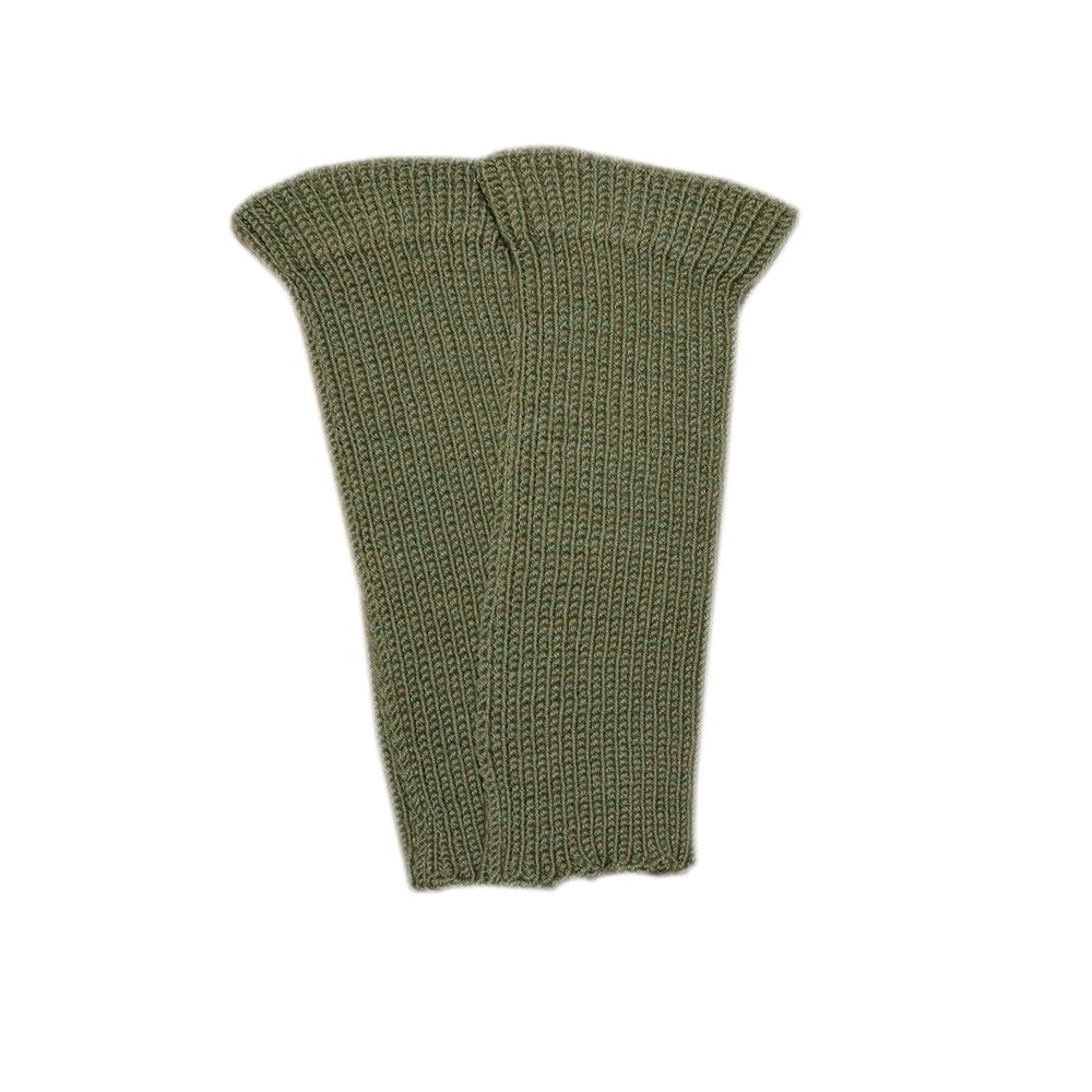 100% Merino Wool LEG Warmers Baby Newborn Unisex Knit Knitted Sling socks (L, Green)