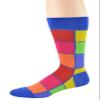 Foot Traffic, Pattern Men's Socks, Bright Squares view 1