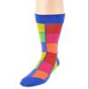 Foot Traffic, Pattern Men's Socks, Bright Squares view 3