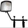 attwood 13066-7 Universal Adjustable Clamp-On Water Ski Rear View Boat Mirror, Black view 1