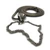 NYFASHION101 Mirroring Africa Pendant w/ 4mm 36" Franco Chain Necklace, Hematite-Tone view 4
