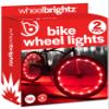 Brightz WheelBrightz 2-Pack Bike Wheel Lights, Red - LED Bike Lights for Tires - Bike Lighting Parts & Accessories - Outdoor Summer Fun for Boys and Girls view 1
