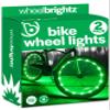 Brightz WheelBrightz 2-Pack Bike Wheel Lights, Green - LED Bike Lights for Tires - Bike Lighting Parts & Accessories - Outdoor Summer Fun for Boys and Girls view 1