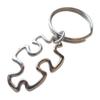 Open Puzzle Piece Couple Keychain - Love You To Pieces; Couples Keychain view 1