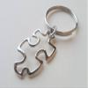 Open Puzzle Piece Couple Keychain - Love You To Pieces; Couples Keychain view 2