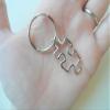 Open Puzzle Piece Couple Keychain - Love You To Pieces; Couples Keychain view 4