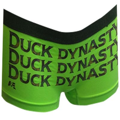 MJC Womens Duck Dynasty Logo Green Seamless Boyshort Panty (Small)
