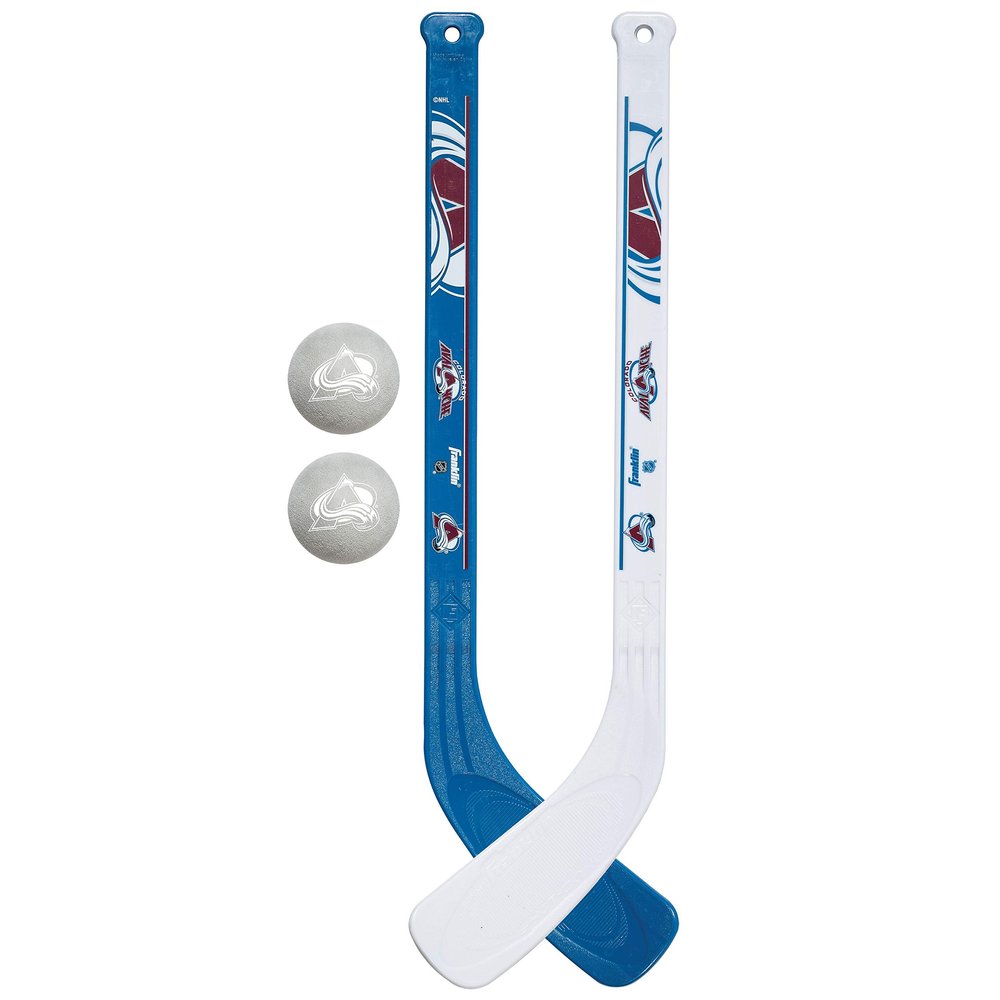 Franklin Sports NHL Colorado Avalanche Mini Hockey 2 Piece Player Stick Set
