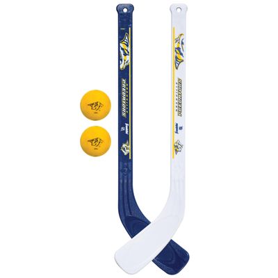 Franklin Sports NHL Nashville Predators Mini Hockey 2 Piece Player Stick Set