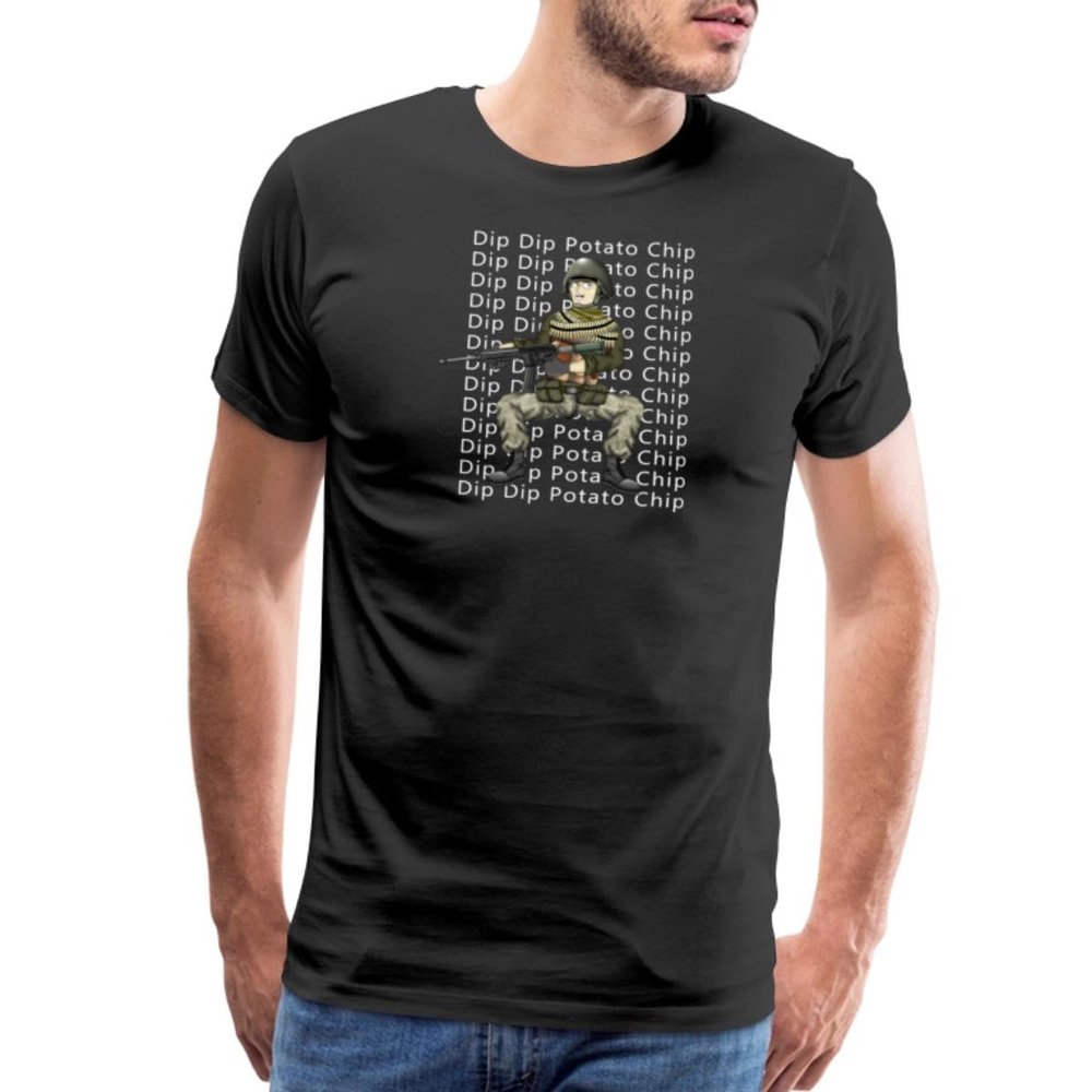 Spreadshirt Hank & Jed - Dip Dip Potato Chip Men's Premium T-Shirt, L, Black