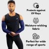 CompressionZ Compression Arm Sleeves for Men & Women| Cooling UV Sun Protection Elbow Pain Relief for All Sports and Recovery Navy: Pair Medium view 3