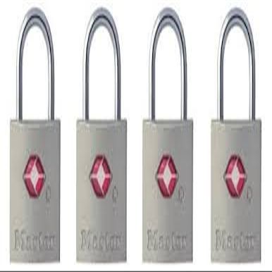 Master Lock 7/8 in. H x 7/16 in. W x 7/8 in. L Steel Key Luggage Lock 4 pk Keyed Alike